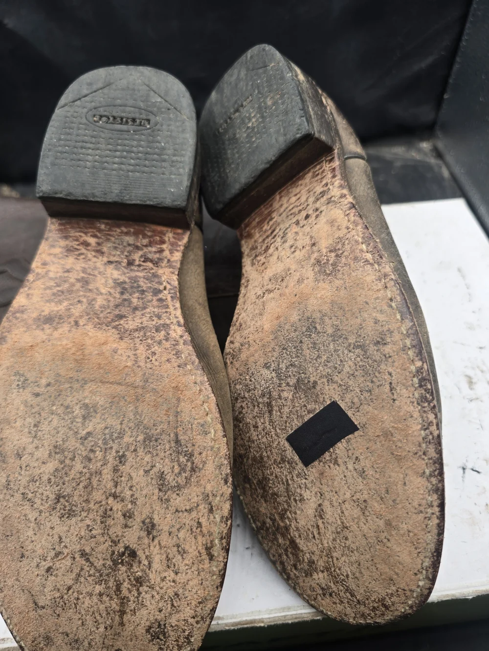 Men's Brown Leather Slip-On Work Boots